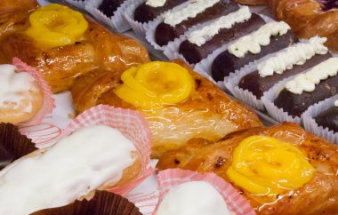 Pastry, cake, sponge cake, éclair