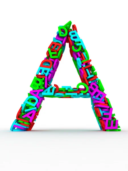 Letter A from alphabet. — Stock Photo, Image