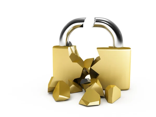 stock image Broken padlock