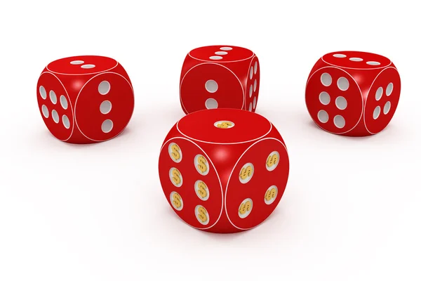 Red dice. — Stock Photo, Image