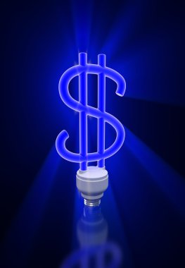 Neon dollar clipart