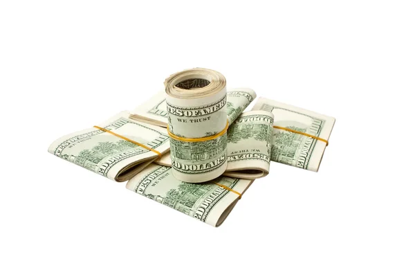 100 US dollar isolated on white background — Stock Photo, Image