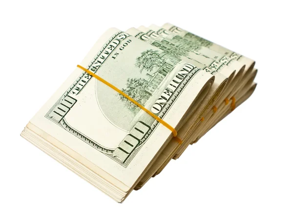 100 US dollar isolated on white background — Stock Photo, Image