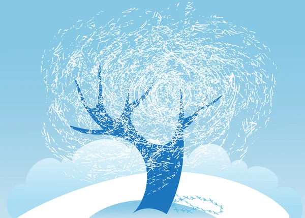 Frost ağaç — Stok Vektör
