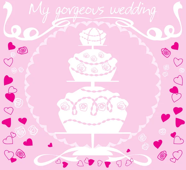 Свадебный торт — стоковый вектор