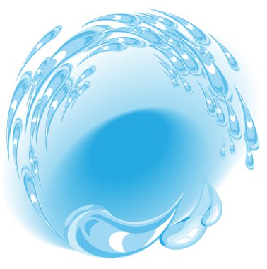 Blue fountain clipart