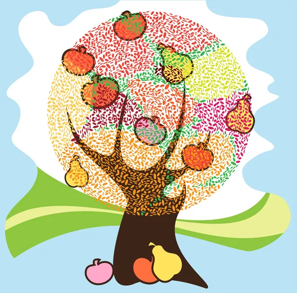 Image de l'arbre d'automne — Image vectorielle