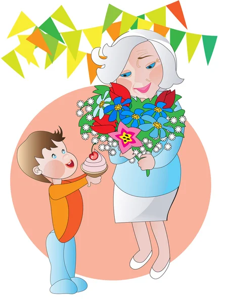 Jour de grand-mère — Image vectorielle