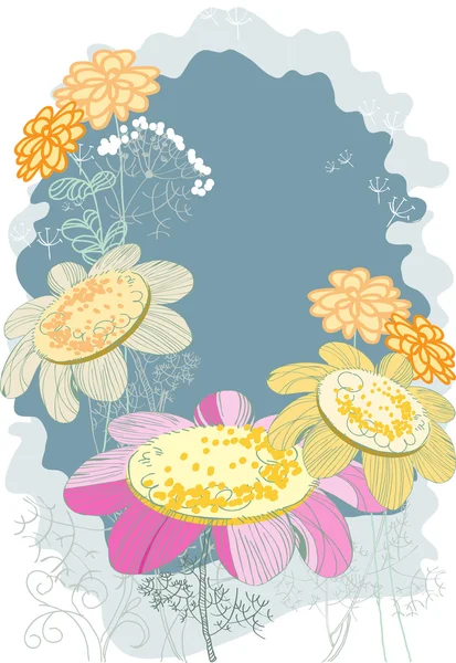 Υπόβαθρα με λουλούδια — Διανυσματικό Αρχείο