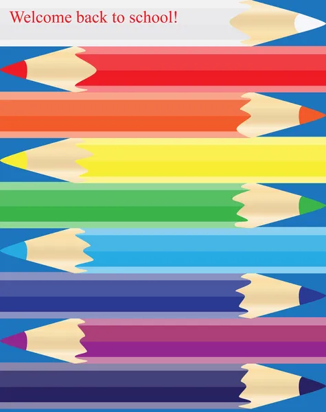 Fargede blyanter – stockvektor