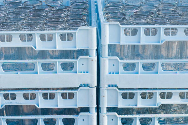 Racks of Beer Glasses