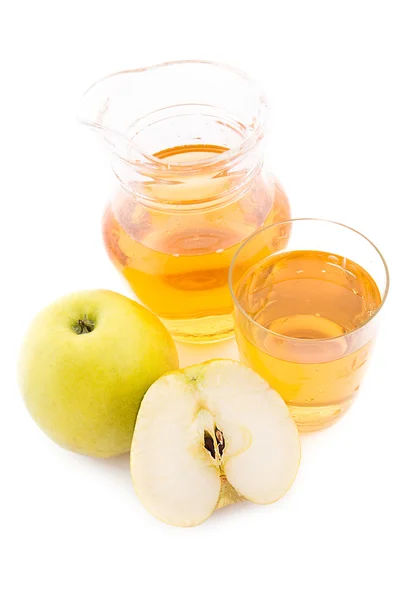 Jarro e copo de suco de maçã — Fotografia de Stock
