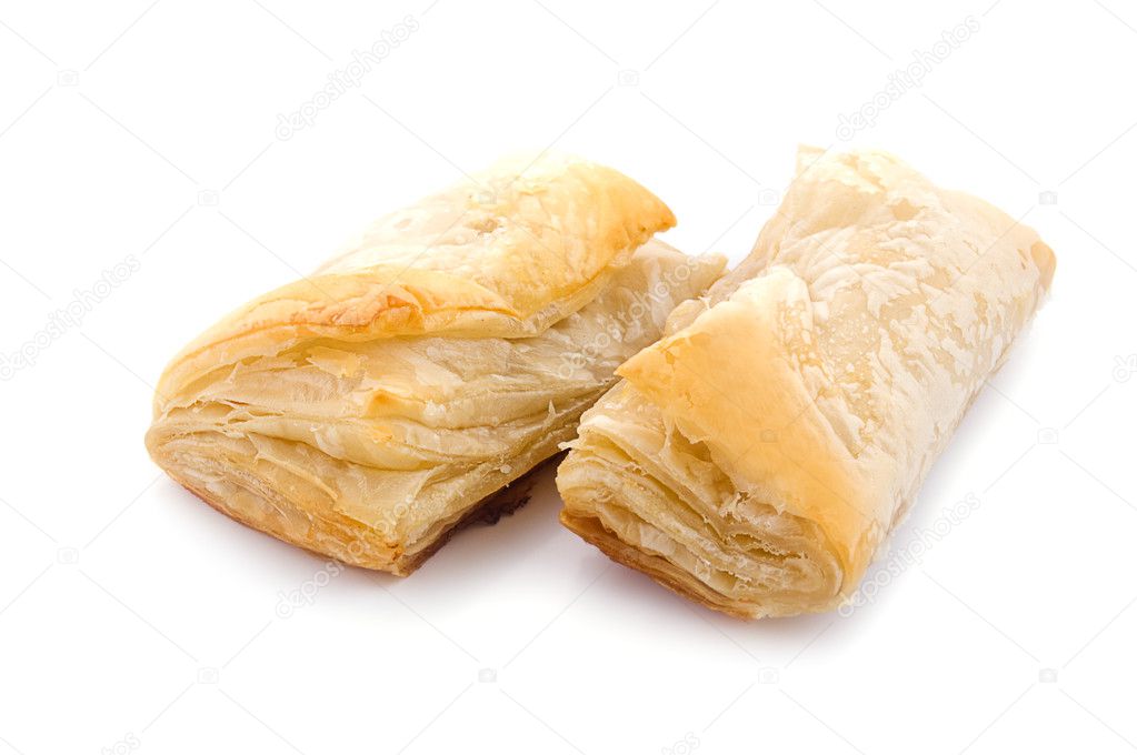 Puff pastry with potato and cabbage