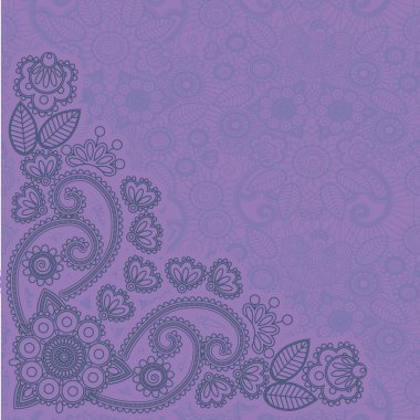 Mehndi flowers 3 clipart