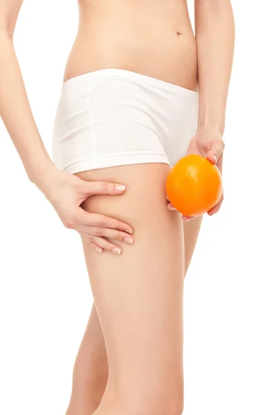 Cellulite on females thighs — Stock Photo, Image