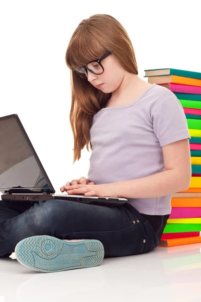Schoolgirl learning — Stock Photo, Image