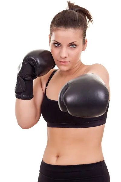 Boxeadora joven — Foto de Stock