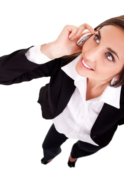 Donna d'affari che parla al telefono — Foto Stock