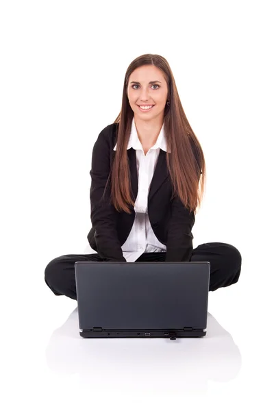 Businesswomen with her laptop — Stock Photo, Image
