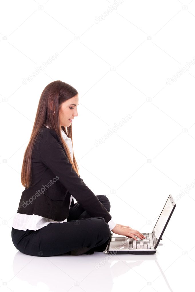 Businesswomen typing