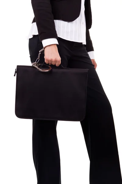Handcuff and a suitcase — Stock Photo, Image