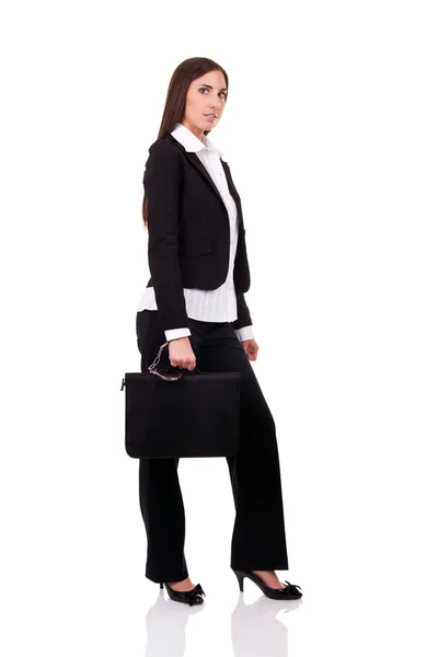 Geschäftsfrau mit Aktentasche — Stockfoto