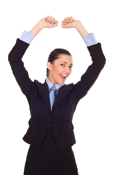 Businesswoman winning — Stock Photo, Image