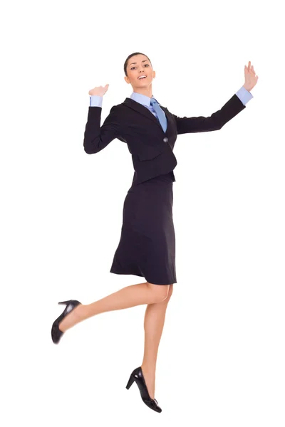 Successful businesswoman celebrating success — Stock Photo, Image