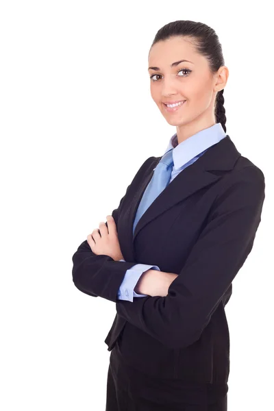 Glimlachende zakenvrouw permanent — Stockfoto