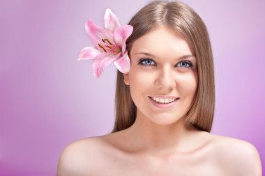 Spa woman's face clipart