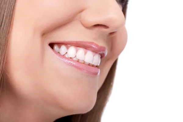 Sorridente con grandi denti — Foto Stock