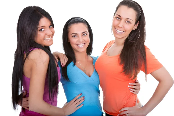 Trzy młode dziewczyny nastolatki — Zdjęcie stockowe