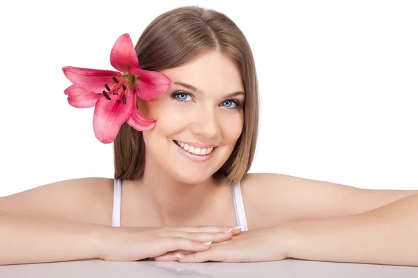 Cute young spa girl Stock Image