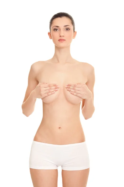 Mujer en topless — Foto de Stock