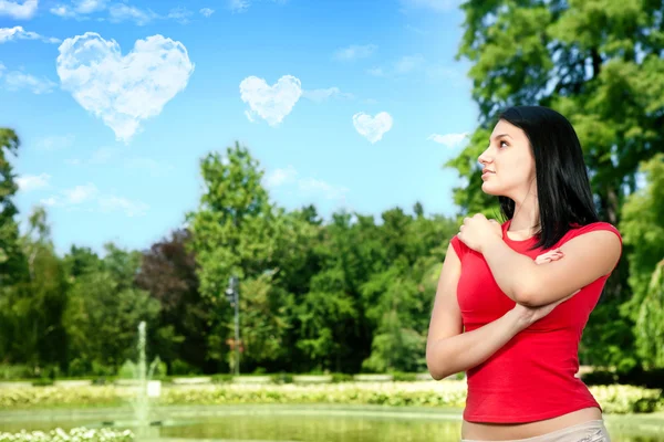 Young woman in love — Stock Photo, Image