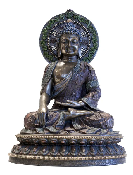 Terra tocando dose sentado Buda — Fotografia de Stock