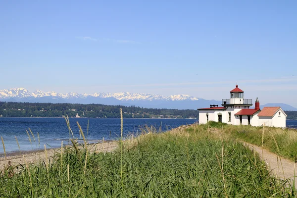 Faro di West Point Discovery Park Seattle — Foto Stock