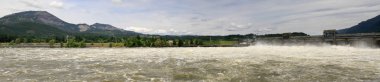 Bonneville kilit ve baraj columbia Nehri Panoraması