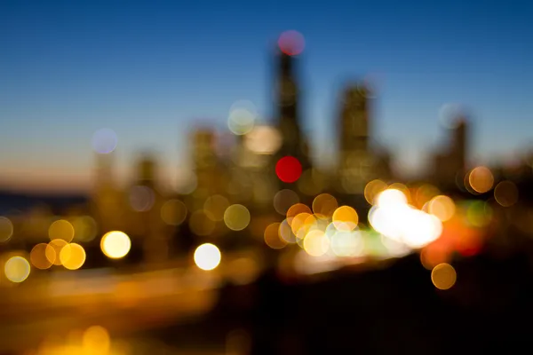 Seattle Downtown Skyline Out of Focus — Stock Photo, Image