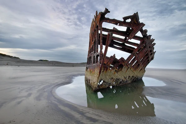 stock image Peter Iredale at Dawn