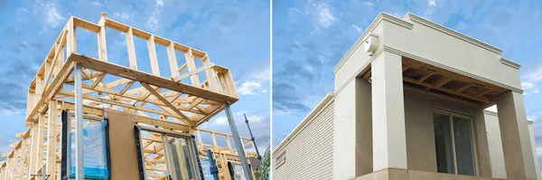 Yeni ev inşaatı tasarım geliştirme — Stok fotoğraf