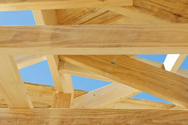 New home construction framing.Fragment. — Stock Photo, Image