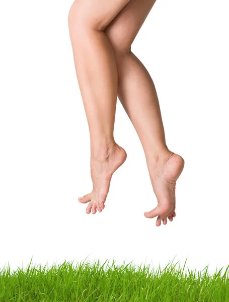 Szexi és zavartalan nő lába — Stock Fotó