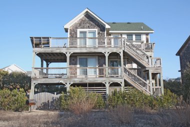 Beach house in North Carolina clipart