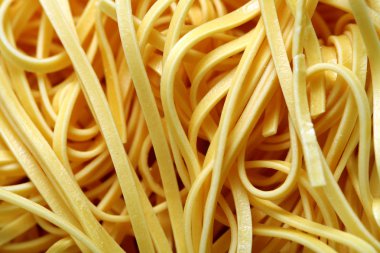 Uncooked egg noodles, macro clipart