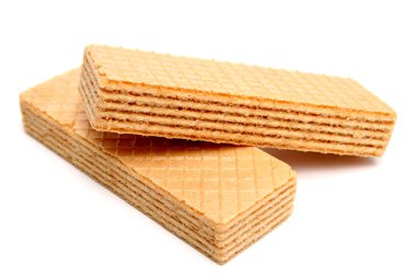 Two wafers with a vanilla cream clipart