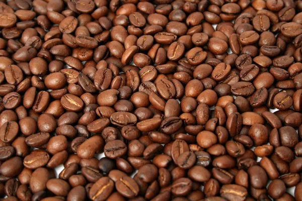 Background made of the fried grains of coffee — Stock Photo, Image
