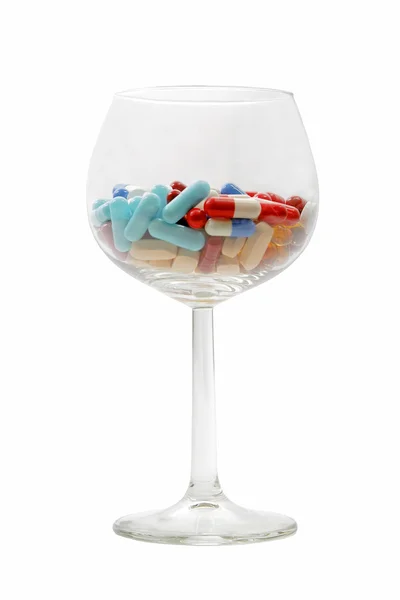 Üveg, tabletták — Stock Fotó