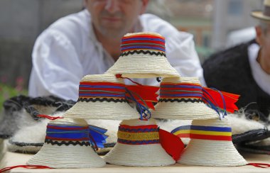 Traditional Romanian hats clipart