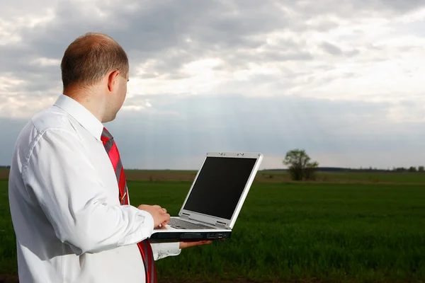 Businessmen and nature — Stock Photo, Image